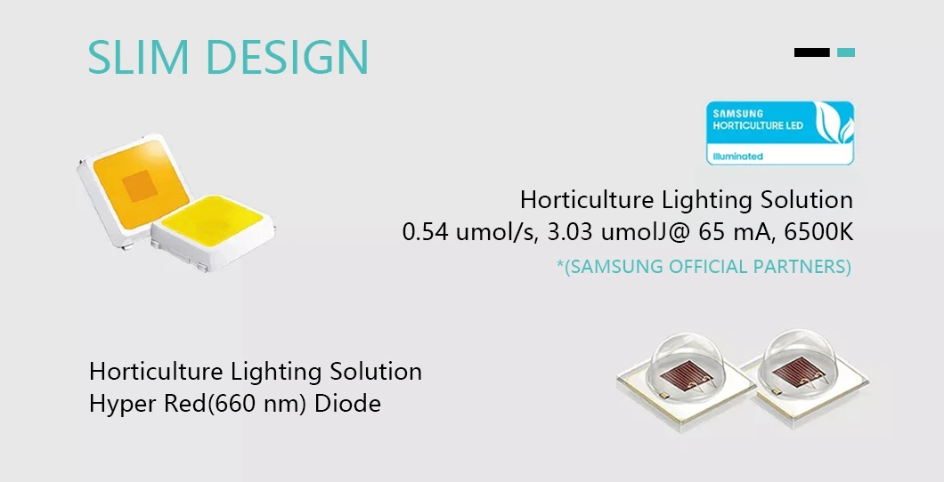 Hortione Quantum Board 120W Smart Control Dimmable UV/IR Best in Field LED Grow Light Dlc Approved Full Spectrum Efficacy up to 2.7 Umol/J