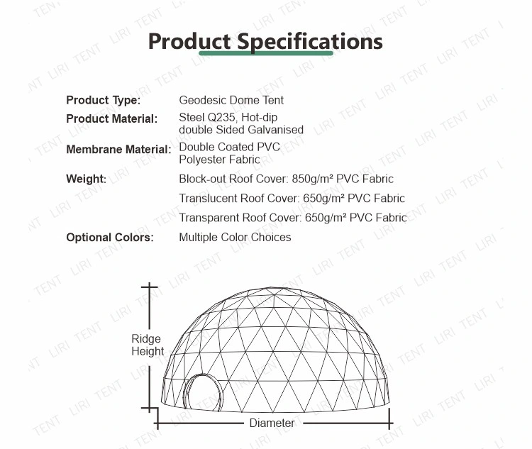 Outdoor Large Grow Flower Plant Gardening Greenhouse Geo Dome Tent